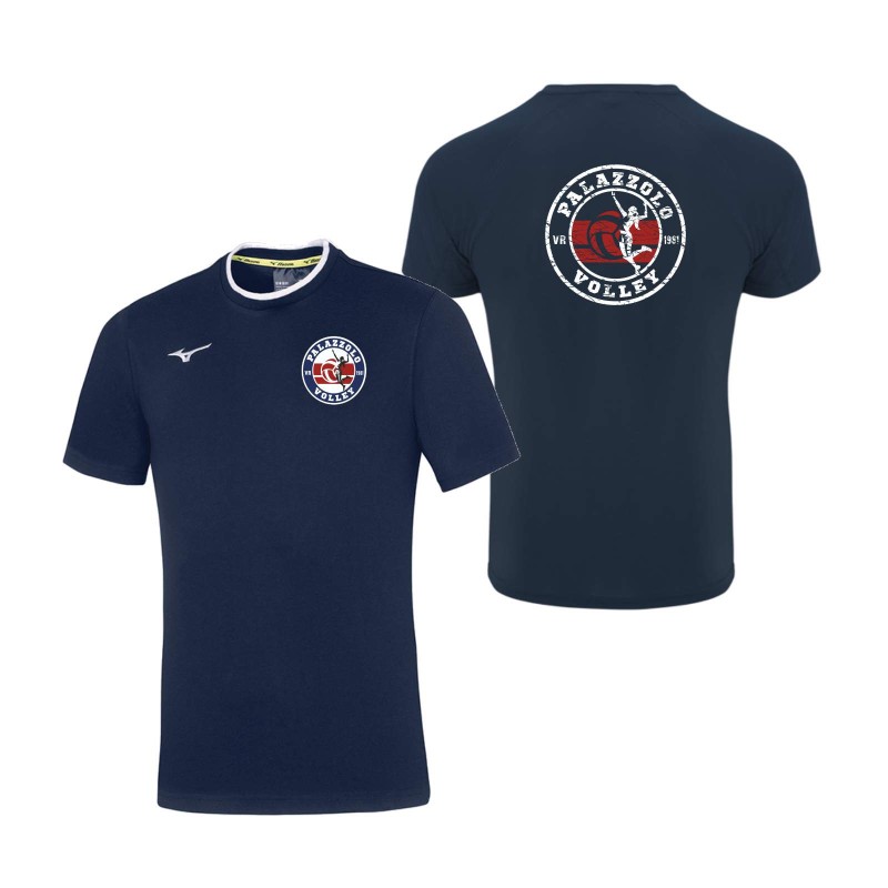 T-SHIRT MIZUNO TEE NAVY-WHITE MERCHANDISING