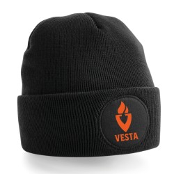 BERRETTO BEANIE CIRCULAR PATCH NERO