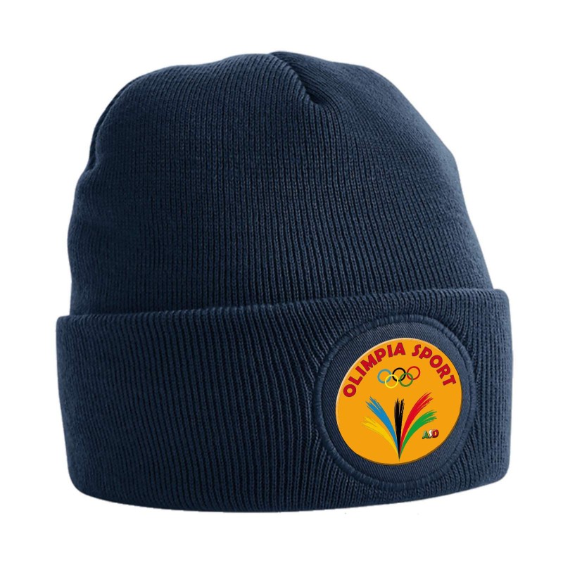 BERRETTO CIRCULAR PATCH BEANIE FRENCH NAVY