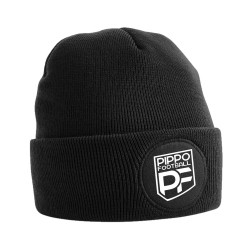 CIRCULAR PATCH BEANIE NERO