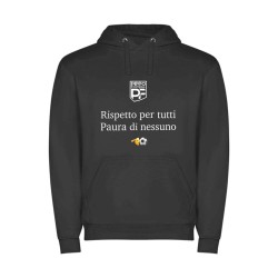 FELPA URBAN NERO "RISPETTO PER TUTTI PAURA DI NESSUNO"