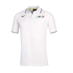 MIZUNO POLO WHITE-NAVY