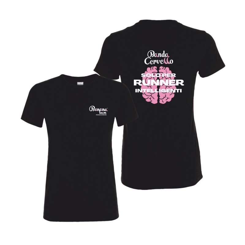 TSHIRT REGENT WOMAN NERO - SOLO RUNNER INTELLIGENTI