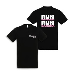 TSHIRT REGENT WOMAN NERO - RUN DIFFERENT RUN BANANA
