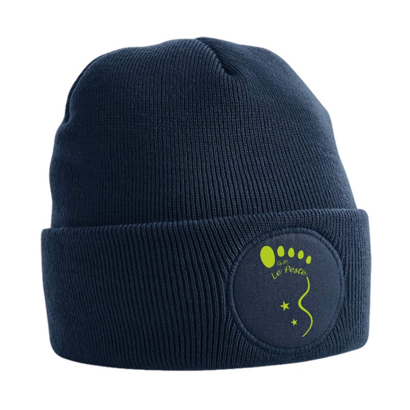 CIRCULAR PATCH BEANIE FRENCH NAVY