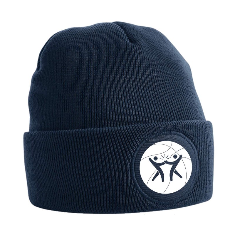 CIRCULAR PATCH BEANIE FRENCH NAVY