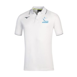 MIZUNO POLO  WHITE-SILVER
