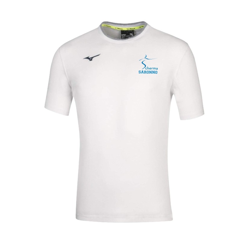 MIZUNO TEE WHITE-SILVER