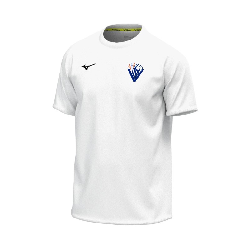 MIZUNO TEE WHITE NAVY